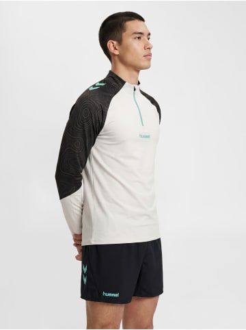Hummel Halbreißverschluss Sweatshirt Hmlblaze Herren in VAPOROUS GRAY/POOL BLUE