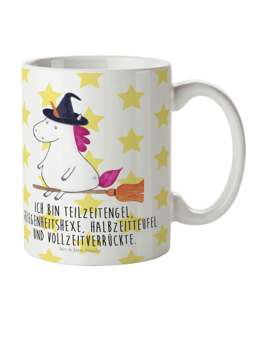 Mr. & Mrs. Panda Kindertasse Einhorn Hexe mit Spruch in Weiß