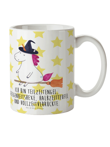 Mr. & Mrs. Panda Trinklernbecher Einhorn Hexe mit Spruch in Weiß
