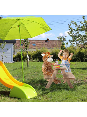 relaxdays Kindersitzgruppe in Natur - (B)90 x (H)50 x (T)78 cm