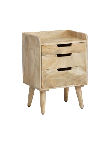 FineBuy Nachttisch in Braun / Mango / 45x33x63