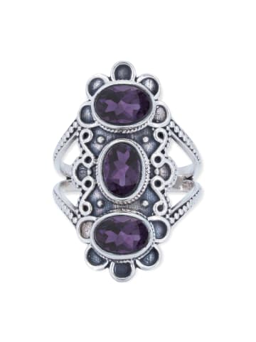 mantraroma 925er Silber - Ringe mit Amethyst facettiert