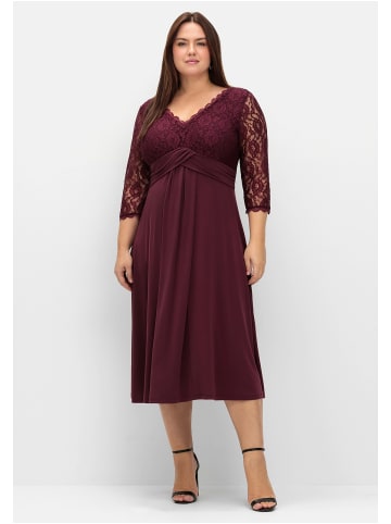 sheego Abendkleid in burgund