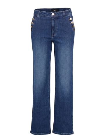 Zero  Damen Jeans mit Zierknöpfen in Dark Blue Denim
