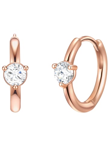 Lulu & Jane Creolen Metall-Legierung verziert mit Kristallen von Swarovski® in roségold