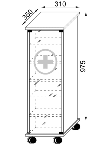 ebuy24 Badschrank Nilasu Weiß 31 x 35 cm
