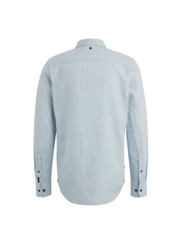 PME Legend Shirt Cotton Linen 2 Tone in placid blue
