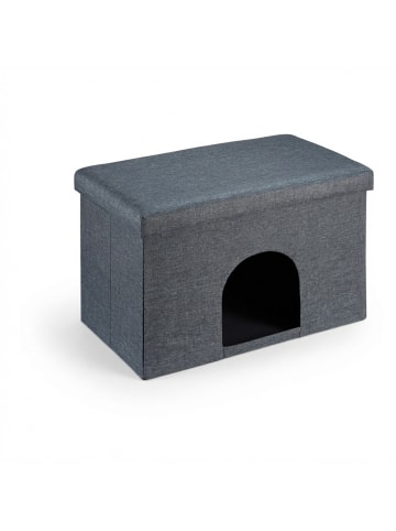 relaxdays Katzenhöhle in Grau - (B)64,5 x (H)38,5 x (T)37,5 cm
