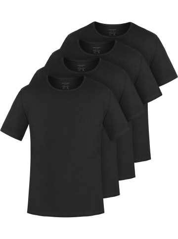 normani 4er Set Herren T-Shirts aus Bio-Baumwolle Nyons in Schwarz