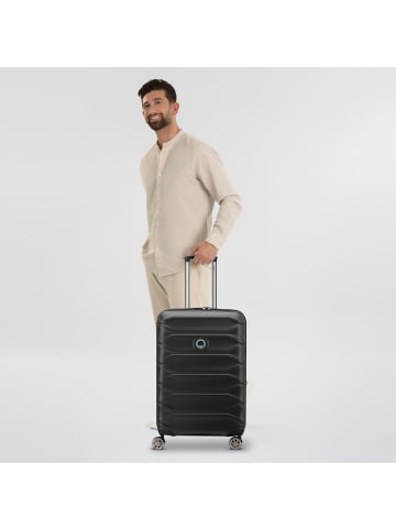 Delsey Meteor 4 Rollen Trolley 68 cm mit Dehnfalte in black