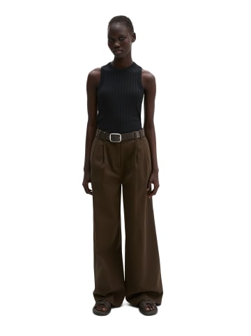 Marc O'Polo Pointelle-Top slim in Schwarz