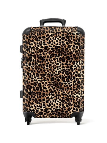 NoBoringSuitCases Suitcase, Handgepäck, Koffer, Trolley, Reisekoffer Brown Panther Print