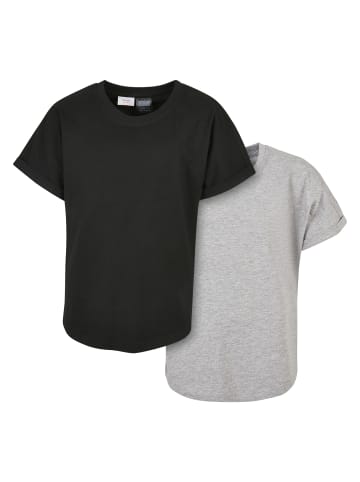 Urban Classics Long Tee in grey+black