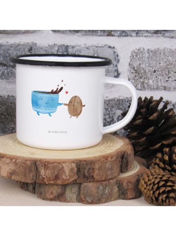 Mr. & Mrs. Panda Tasse Kaffee Bohne ohne Spruch in Weiß