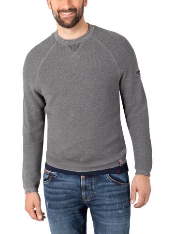 Timezone Pullover SPIRAL KNIT CREWNECK in Grau