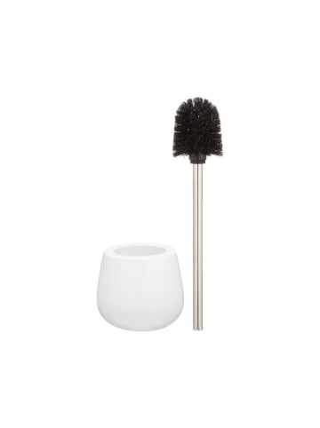 Wenko Bürstenbehälter MALTA WHITE + WC-Bürste in Beige, (B) 8 x (H) 38 x (L) 8 cm