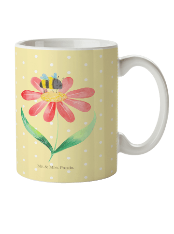 Mr. & Mrs. Panda Tasse Hummel Blume ohne Spruch in Gelb Pastell