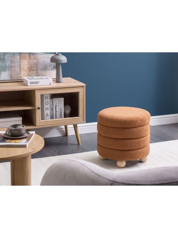 Beliani Pouf CHILLY in Braun - (W) 42 x (H) 41 x (L) 42 cm