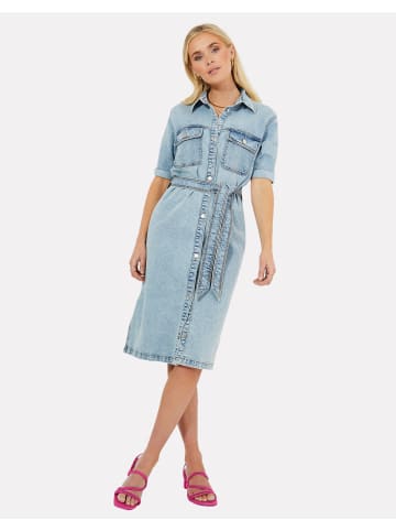 Threadbare Jeanskleid Vienna Denim S/S Shirt Dress in hellblau