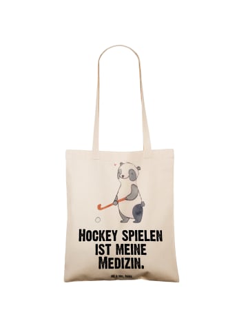 Mr. & Mrs. Panda Schultasche Panda Hockey spielen mit Spruch in Creme