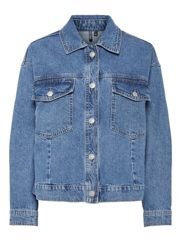 Pieces Jeansjacke in Medium Blue Denim