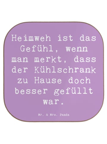 Mr. & Mrs. Panda Untersetzer Spruch Heimweh Kühlschrank mit Spruch in Lavendeltraum