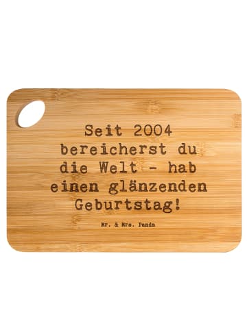 Mr. & Mrs. Panda Schneidebrett Spruch 2004 Geburtstag mit Spruch in Braun