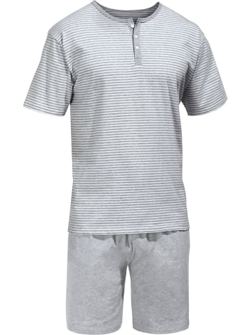 Erwin Müller Single-Jersey Shorty in grau/weiß