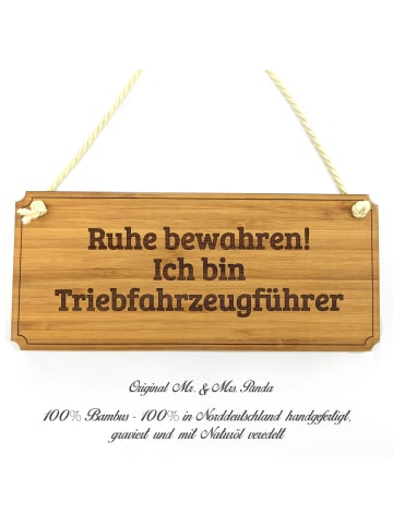 Mr. & Mrs. Panda Schild Triebfahrzeugführer mit Spruch in Keine Angabe