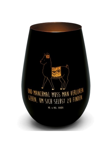 Mr. & Mrs. Panda Windlicht Balkon Alpaka Stolz mit Spruch in Schwarz