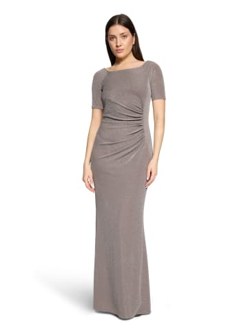 Vera Mont Abendkleid im Glitzer-Look in Taupe/Silver