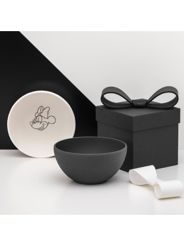 Villeroy & Boch 4er Set Müslischalen Manufacture Rock - Mickey Mouse in ø 14 cm in schwarz