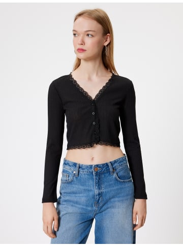 KOTON T-shirt in Schwarz