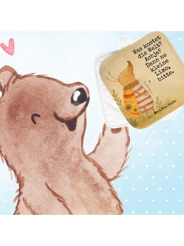 Mr. & Mrs. Panda Topflappen Nachtfalter Fähnchen Design mit Spruch in Weiß