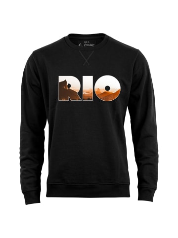 Cotton Prime® Skyline Sweatshirt "Rio de Janeiro" - Weltenbummler Kollektion in Schwarz