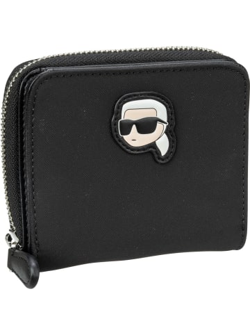 Karl Lagerfeld Geldbörse K/Ikonik 2.0 Small Nylon Zip Wallet in Black