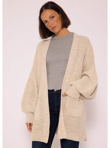 SASSYCLASSY Oversize Strick-Cardigan in Beige