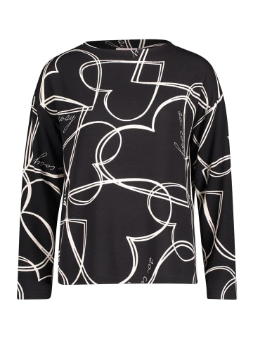 Betty Barclay Sweatshirt mit Rippenstruktur in Schwarz/Weiß