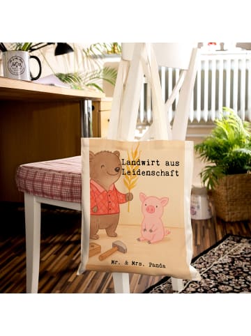 Mr. & Mrs. Panda Beutel Landwirt Leidenschaft Design mit Spruch in Weiß