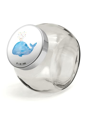 Mr. & Mrs. Panda Süßigkeitenglas Wal Konfetti ohne Spruch in Weiß