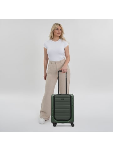 Redolz Essentials 17 4-Rollen Kabinentrolley 55 cm Soft-Pocket Laptopfach olive