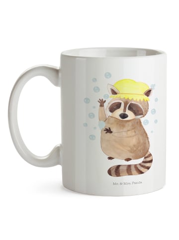 Mr. & Mrs. Panda Kaffeebecher Waschbär ohne Spruch in Weiß