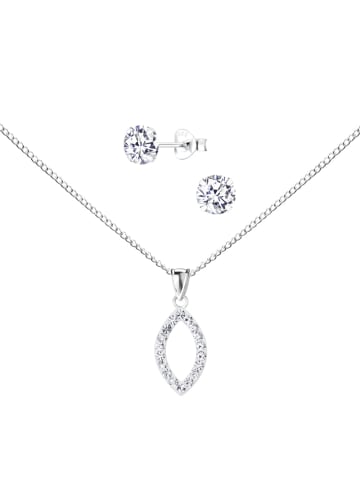 Alexander York Schmuckset MARQUISE Zirkonia in 925 Sterling Silber, 4-tlg.