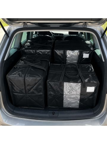 relaxdays 4x Umzugstasche in Schwarz - 100 l