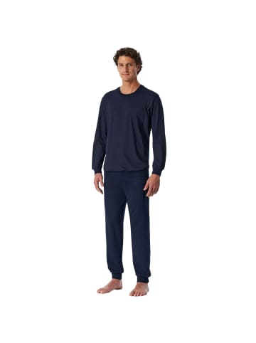 Schiesser Pyjama in Dunkelblau