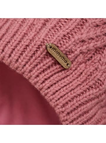 Minymo Minymo Strickmütze Dusty Rose mit Bommel 54