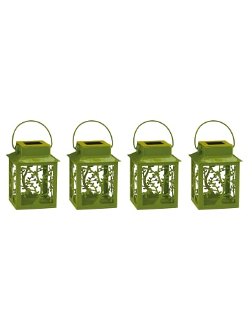 näve LED Solarleuchte "Laterne" in grün - (L)8 cm x (B)8 cm x (H)13 cm