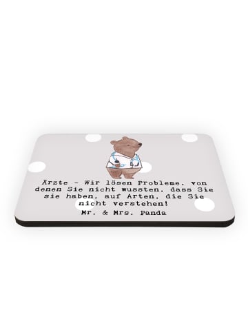 Mr. & Mrs. Panda magnet Arzt Probleme Lösen mit Spruch in Grau Pastell