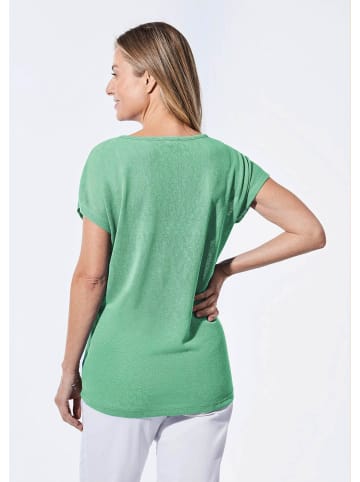 GOLDNER Shirt in Leinenoptik in jadegrün
