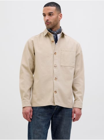 Jack & Jones Overshirt in White Pepper
